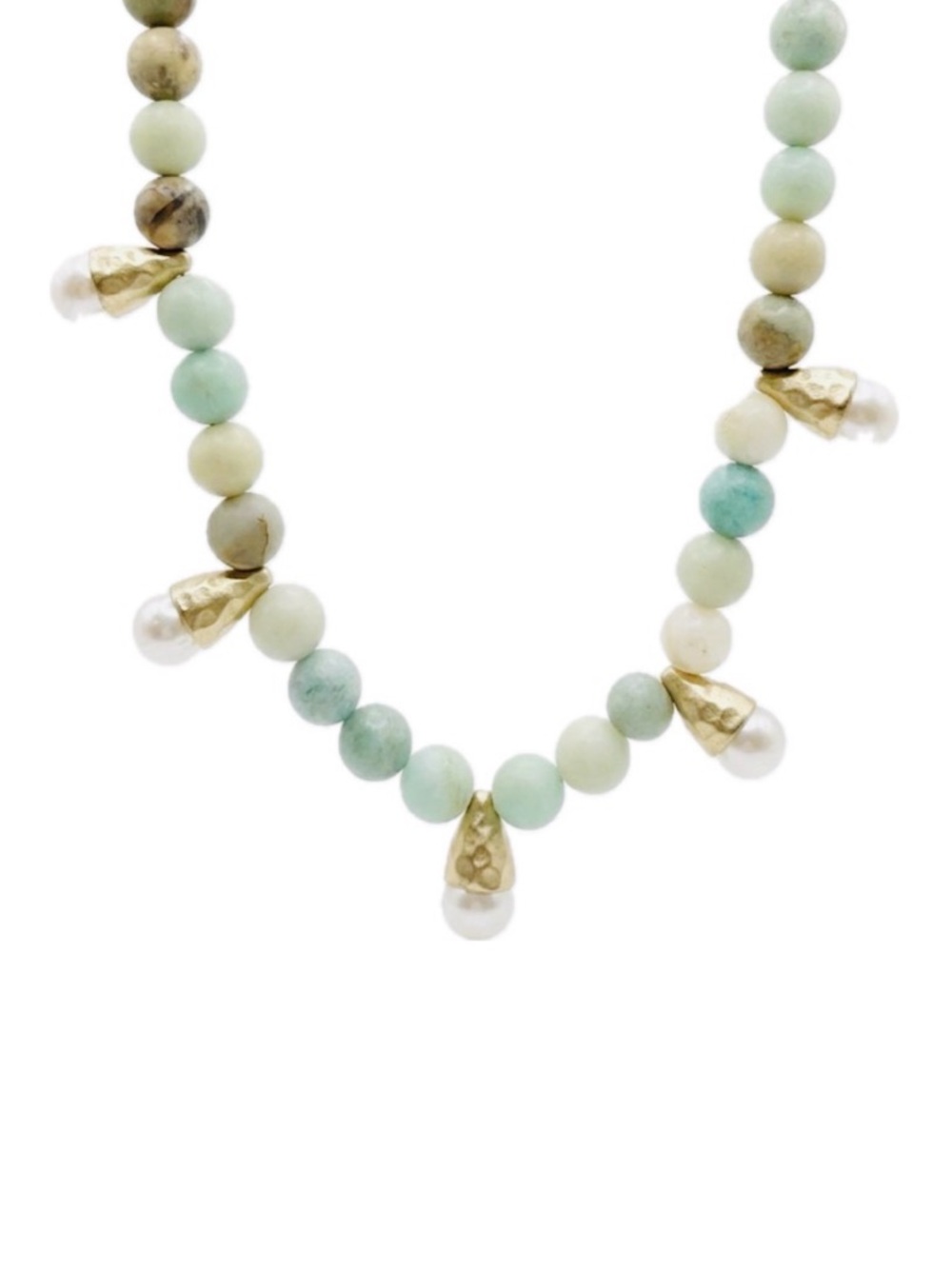 NWT ⚜️💚⚜️ Camila Coelho Jade Beaded Necklace with Pearls Charms